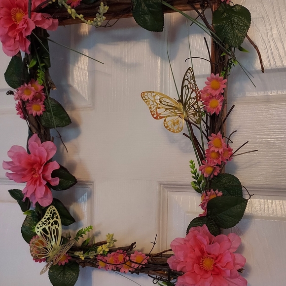 Floral Square Wreath for Door ,Wall Hanger Decoration ( Final Price ) - Picture 3 of 3